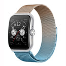 For OPPO Watch 3 Pro Milanese Stainless Steel Metal Watch Band (Gold Blue)