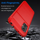 For Xiaomi Poco M5 4G Brushed Texture Carbon Fiber TPU Case(Red)
