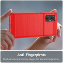 For Xiaomi Poco M5 4G Brushed Texture Carbon Fiber TPU Case(Red)
