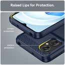 For Xiaomi Poco M5 4G Brushed Texture Carbon Fiber TPU Case(Navy Blue)