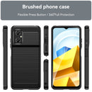 For Xiaomi Poco M5 4G Brushed Texture Carbon Fiber TPU Case(Black)