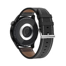GW69 Smart Watch, Support BT Call / Heart Rate / Blood Pressure / Blood Oxygen(Black + Leather Strap Black)