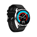 GW69 Smart Watch, Support BT Call / Heart Rate / Blood Pressure / Blood Oxygen(Sliver + Silicone Strap Black)