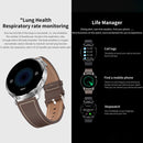 GW69 Smart Watch, Support BT Call / Heart Rate / Blood Pressure / Blood Oxygen(Black + Leather Strap Black)