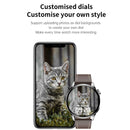 GW69 Smart Watch, Support BT Call / Heart Rate / Blood Pressure / Blood Oxygen(Sliver + Leather Strap Brown)