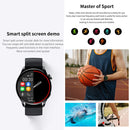 GW69 Smart Watch, Support BT Call / Heart Rate / Blood Pressure / Blood Oxygen(Black + Leather Strap Black)