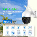 ESCAM QF212 4MP 8XZoom AI Humanoid Detection Auto Tracking WiFi IP Camera, Plug Type:UK Plug