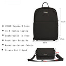 CADeN D75 Camera Backpacks Large Shockproof Cameras Lens Bags, Size:42 x 30 x 17cm(Black)