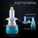V11 1 Pair H7 6000K / 3000LM / 30W / DC10-32V IP68 Waterproof Car LED Headlight