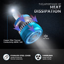 V11 1 Pair H11 6000K / 3000LM / 30W / DC10-32V IP68 Waterproof Car LED Headlight