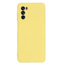 For Motorola Moto G62 5G Pure Color Liquid Silicone Shockproof Full Coverage Phone Case(Yellow)