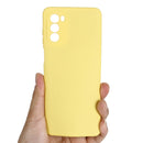 For Motorola Moto G62 5G Pure Color Liquid Silicone Shockproof Full Coverage Phone Case(Yellow)