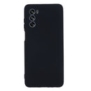 For Motorola Moto G62 5G Pure Color Liquid Silicone Shockproof Full Coverage Phone Case(Black)