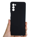 For Motorola Moto G62 5G Pure Color Liquid Silicone Shockproof Full Coverage Phone Case(Black)