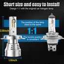 K9 1 Pair H4 / 9003 6000K / 3000LM / 30W / DC10-32V IP68 Waterproof Car LED Headlight