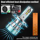 K9 1 Pair H4 / 9003 6000K / 3000LM / 30W / DC10-32V IP68 Waterproof Car LED Headlight