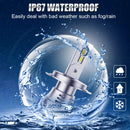 K9 1 Pair H4 / 9003 6000K / 3000LM / 30W / DC10-32V IP68 Waterproof Car LED Headlight