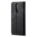 For OnePlus 8 Denim Texture Casual Style Horizontal Flip Leather Case with Holder & Card Slots & Wallet(Black)