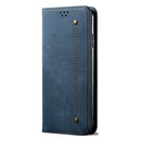 For OnePlus 8 Denim Texture Casual Style Horizontal Flip Leather Case with Holder & Card Slots & Wallet(Blue)