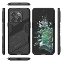 For OnePlus 10T 5G Punk Armor PC + TPU Phone Case with Holder(Black)