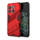 For OnePlus 10T 5G Punk Armor PC + TPU Phone Case with Holder(Red)