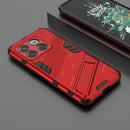 For OnePlus 10T 5G Punk Armor PC + TPU Phone Case with Holder(Red)