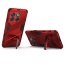 For OnePlus 10T 5G Punk Armor PC + TPU Phone Case with Holder(Red)