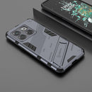 For OnePlus 10T 5G Punk Armor PC + TPU Phone Case with Holder(Grey)