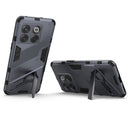 For OnePlus 10T 5G Punk Armor PC + TPU Phone Case with Holder(Grey)
