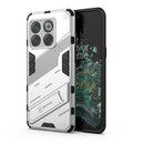 For OnePlus 10T 5G Punk Armor PC + TPU Phone Case with Holder(White)