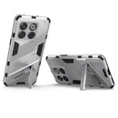 For OnePlus 10T 5G Punk Armor PC + TPU Phone Case with Holder(White)