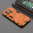 For OnePlus 10T 5G Punk Armor PC + TPU Phone Case with Holder(Orange)