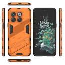 For OnePlus 10T 5G Punk Armor PC + TPU Phone Case with Holder(Orange)