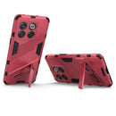 For OnePlus 10T 5G Punk Armor PC + TPU Phone Case with Holder(Light Red)