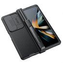 For Samsung Galaxy Z Fold4 5G NILLKIN Black Mirror Pro Series Camshield PC Phone Case with Pen Slot, Set Version(Black)