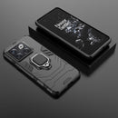For OnePlus 10T 5G / Ace Pro 5G Magnetic Ring Holder PC + TPU Phone Case(Black)