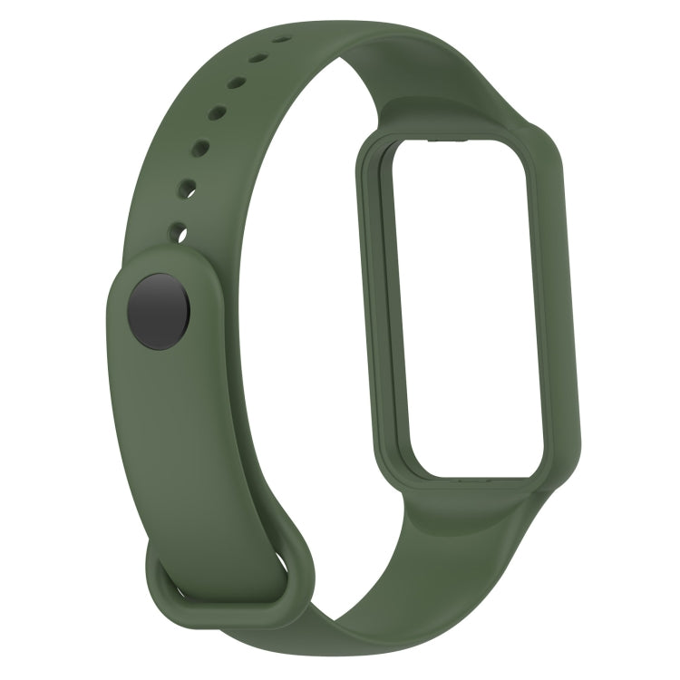 For Amazfit Band 7 Silicone Watch Band(Dark Green)