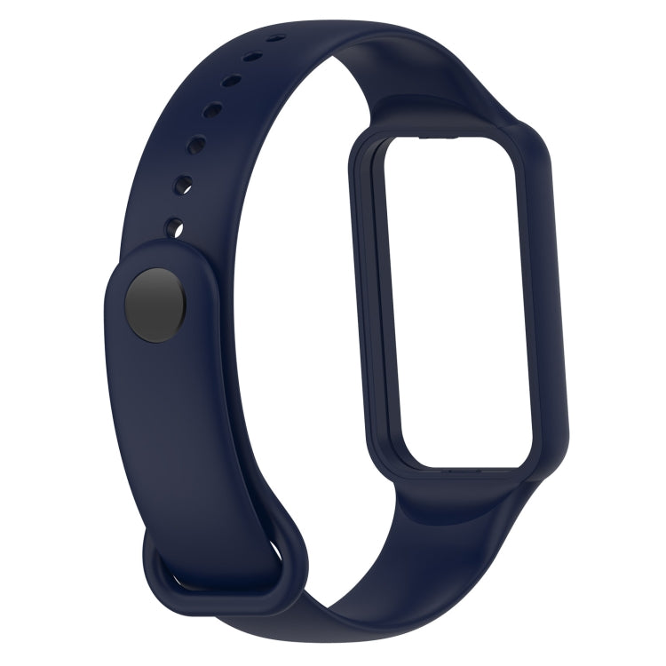 For Amazfit Band 7 Silicone Watch Band(Ink Blue)
