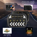 1 Pair 7 inch Square Fishbone Running Water Turn Signal Light