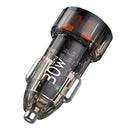 TOTU DCCPD-015 Ming Series 30W USB + Type-C Fast Charging Car Charger(Black)