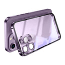 For iPhone 14 Pro Frosted Metal Phone Case(Blue)