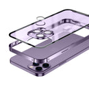 For iPhone 14 Pro Frosted Metal Phone Case(Blue)