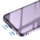 For iPhone 14 Pro Frosted Metal Phone Case(Blue)