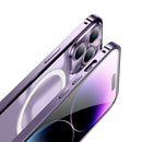 For iPhone 14 Pro Frosted Metal Phone Case(Blue)