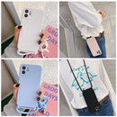 For iPhone 14 Pro Max Crossbody Lanyard Liquid Silicone Case(Yellow)