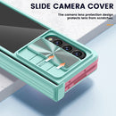 For Samsung Galaxy Z Fold4 360 Full Body Sliding Camshield Phone Case(Black Grey)
