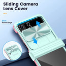 For Samsung Galaxy Z Flip4 360 Full Body Sliding Camshield Phone Case(Yelllow Purple)
