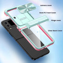 For Samsung Galaxy Z Flip4 360 Full Body Sliding Camshield Phone Case(Yelllow Purple)