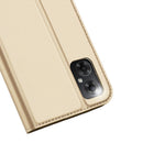 For Xiaomi Poco M4 5G DUX DUCIS Skin Pro Series Flip Leather Phone Case(Gold)