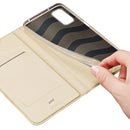 For Xiaomi Poco M4 5G DUX DUCIS Skin Pro Series Flip Leather Phone Case(Gold)